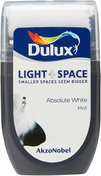 Dulux Light & Space Tester Watercolour Paint Absolute White 30 ml