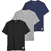 ED HARDY 3 Pack Mens Fitted Tshirts Micro Modal Short Sleeve Crew, Vneck Classic Tees Gym, Work Casual, Mens Fitted Shirts