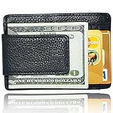 AIKELIDA® Genuine Leather Slim Wallet - Money Clip Wallet & Credit Card Holder