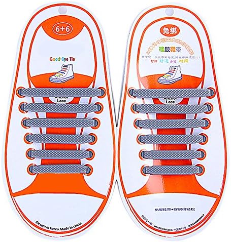 Talent Fashion Kids/Adults Tieless Elastic Silicone No Tie Shoelaces Waterproof Rubber Flat Running Shoe Laces for Sneakers Board Shoes Casual Shoes and Boots