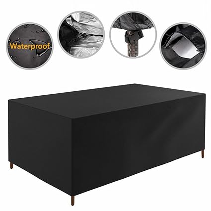 126 x 87x 28 inch Patio Furniture Cover Water Resistant Durable Outdoor Table and Chair Cover Rectangle