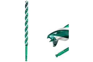 YOKOCUT 1/2" x 12" Auger Drill Bit, Hex Shank Tri-Flute Wood Drill Bits, Pack of 1, Ship Auger Long Drill Bit for Soft and Hard Wood, Plastic, Drywall, Tree Stump and Composite Materials