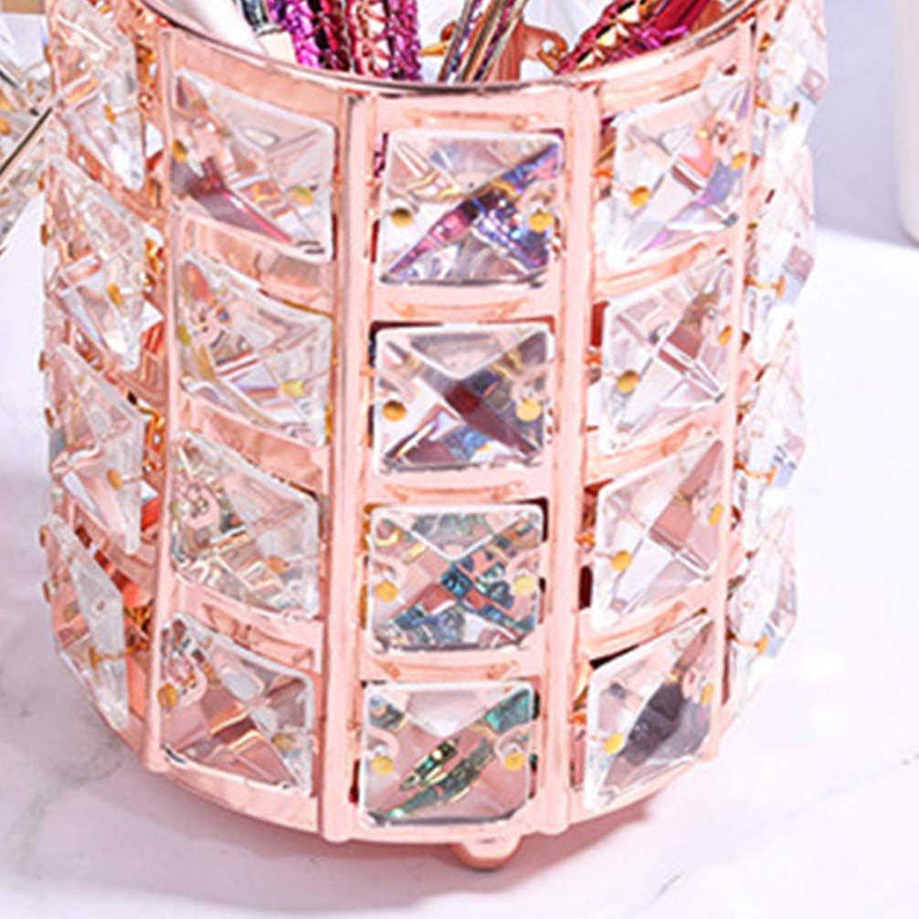 Beaupretty Crystal Pen Holder Makeup Brush Holder Pencil Collection Cosmetic Storage Organizer Container for Home Office Birthday (Silver - Image 4