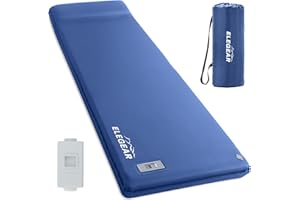 9.5 R-Value Camping Mattress, Elegear CumbreX™ 3.1"Self-Inflating Memory Foam Camping Pad with Built-in Electric Pump Pillow,
