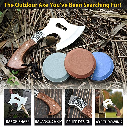 NedFoss Hatchet with Sheath, 9 inch Full Tang Small Axes and Hatchets