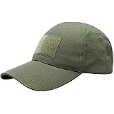 TOPTIE Tactical Baseball Cap with 3 Loop Patch Areas, Adjustable | cotton and polyester, plaid styling, camouflage look, 6 eyelets, pre-curved brim, 22-23 1/2 in fit, for men