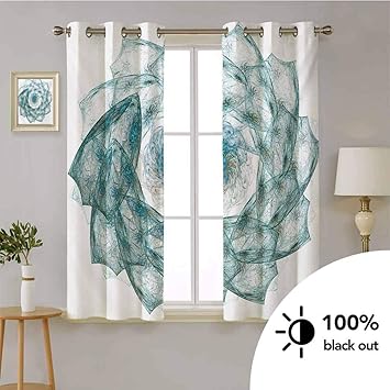 Amazon Com Spires Window Treatment Soundproof Drapes Flower