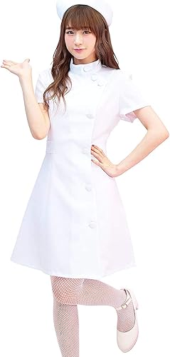 Amazon ホワイト ナース服 看護師 看護婦 ナースキャップ ワンピース カチューシャ 帽子 ナース帽 ワンピース フリーサイズ かわいい コスプレ セクシーコスプレ コスプレ衣装 コスチューム ハロウィン 文化祭 忘年会 仮装 イベント Halloween S Cs 6c263 コスプレ