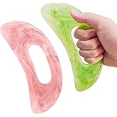 2PCS Scar Tissue Gua Sha Tool, Steel Muscle Scraper Tools,Myofascial Scraping Tools for Physical Therapy for Back Neck, Lymphatic Drainage Massager, Soft Tissue guasha Tool (Green+Pink)