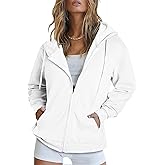 Dokotoo Women's Full Zip Up Hoodie Long Sleeve Hooded Sweatshirts Pockets Jacket Coat for Women