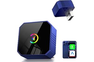 2026 Upgraded Mini Wireless CarPlay Adapter for Apple CarPlay & Android Auto, Plug & Play, Fast and Auto Connect, No Latency 