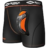 Shock Doctor Men's Ultra Pro Boxer Compression Short With Ultra Cup, Moisture Wicking Vented Protection, Adult Sizes