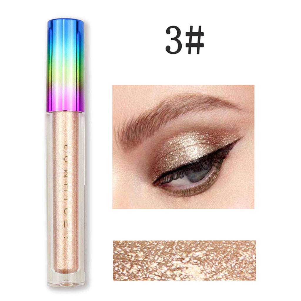 Yiduore 1PC Glitter Liquid Eyeshadow Shimmer Colorful Eyeliner -Lasting Waterproof Sparkling Eye Shadow for Women