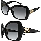 Gucci GG2015S WrapAround GG Interlocking Logo Sunglasses wih Luxury Eyewear Kit