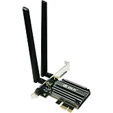 WiFi 7 PCIE Card 9.3Gbps 802.11BE WiFi 6E Card with Bluetooth 5.4 Tri-Band 4K QAM 320MHz WiFi 7 BE200 Inside Wireless Network Adapter for PC Desktop Supports Windows 10/11 (Not for AMD Motherboard)