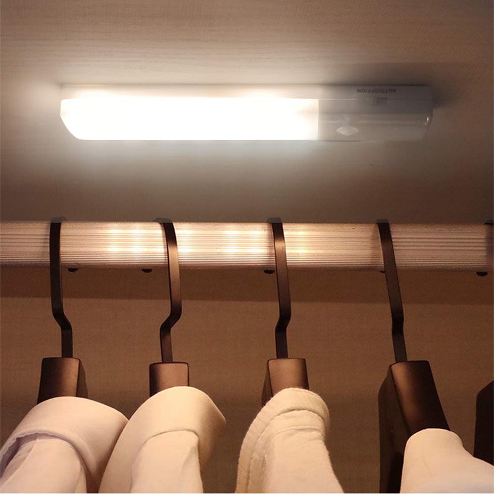 Motion Sensor Light, Wireless Night Light 18 LED USB Rechargeable Indoor Automatic Light Super Long Battery Life for Closet, Cabinet, Stairs, Drawer, Pantry, Cupboard, Wardrobe