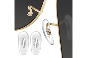 XGX 5 Pairs Replacement Nose Pads for RayBan Aviator RB3025, 3026 and More Clip-on Mount Type Sunglasses Models - Silver (Silver)