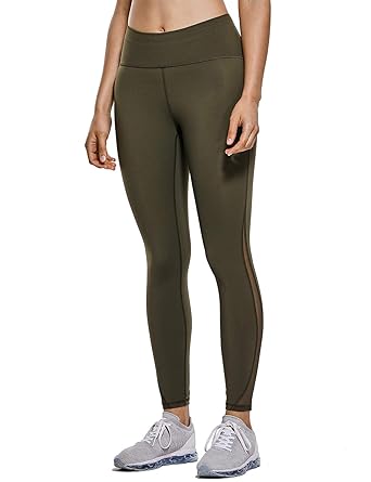 CRZ YOGA Damen Hohe Taille Sporthose Elastisch Joggen Legging mit Tasche-Nackte Empfindung -19''