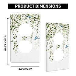Pznen Eucalyptus Hummingbird Bird Outlet Covers