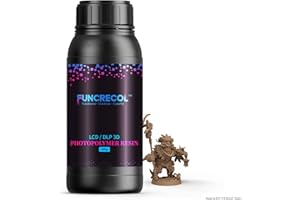FUNCRECOL 3D Printer Resin for Tabletop Miniatures, 405nm UV-Curing Resin Ultra Clear Detail Photopolymer Resin for 8K/10K/12K LCD/DLP Resin 3D Printer, High Precision 3D Printing Resin Brown, 500g