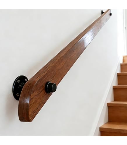 Staircase Handrails For Indoor Stairs 21.6"-39" Grab Rails For Disabled Elderly, U-type Metal Interior Hand Railing For Stairs Floor Step Mount- 1Pc Decking Railings ( Color : White , Size : 90cm(35.4 - View #14