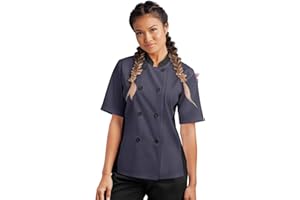 UA CHEF Women's Chef Coat - Breathable Mesh Panels, Professional Kitchen