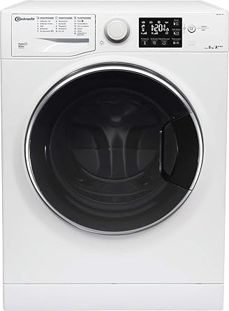 Bauknecht WM Steam 8 100 Waschmaschine Frontlader/A+++/1400 UpM/8 kg/Weiß/langlebiger Motor/Antiflecken 100/Dampf-Option/EcoT