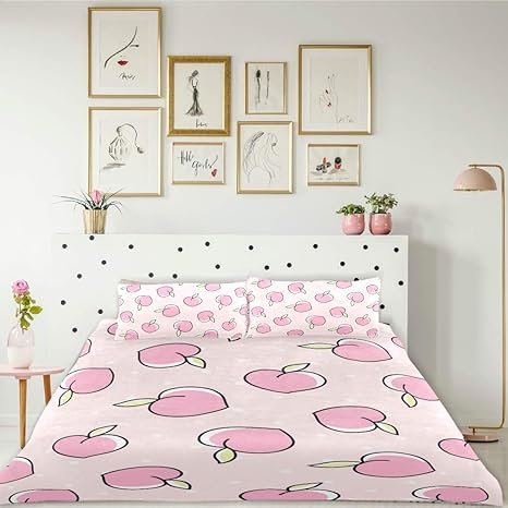 Amazon Co Jp Chovy 掛け布団カバー 布団カバー 枕カバー 3点セット 寝具カバー ピンク ドット 桃 可愛い かわいい 水玉 防シワ 抗菌 おしゃれ マイクロファイバー 暖かい 春 冬用 Home Kitchen