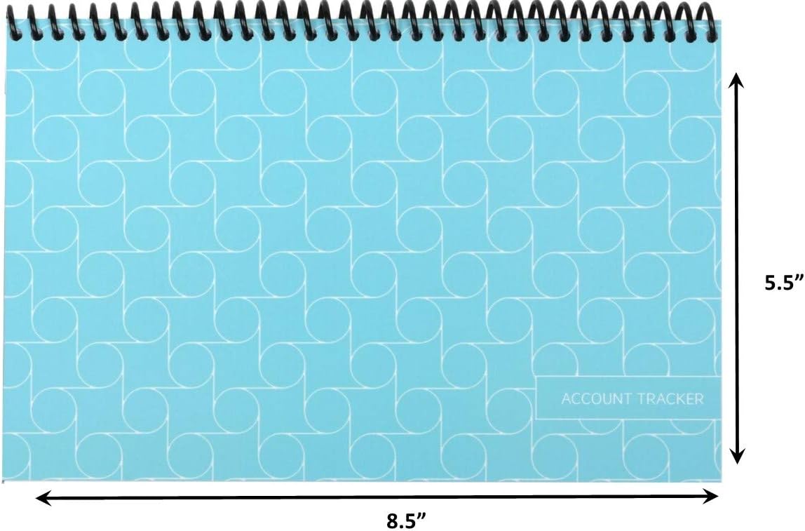 The Superior Check and Debit Card Register - Simple Account Tracker - W I D E Edition- Blue : Checkbook Registers : Office Products