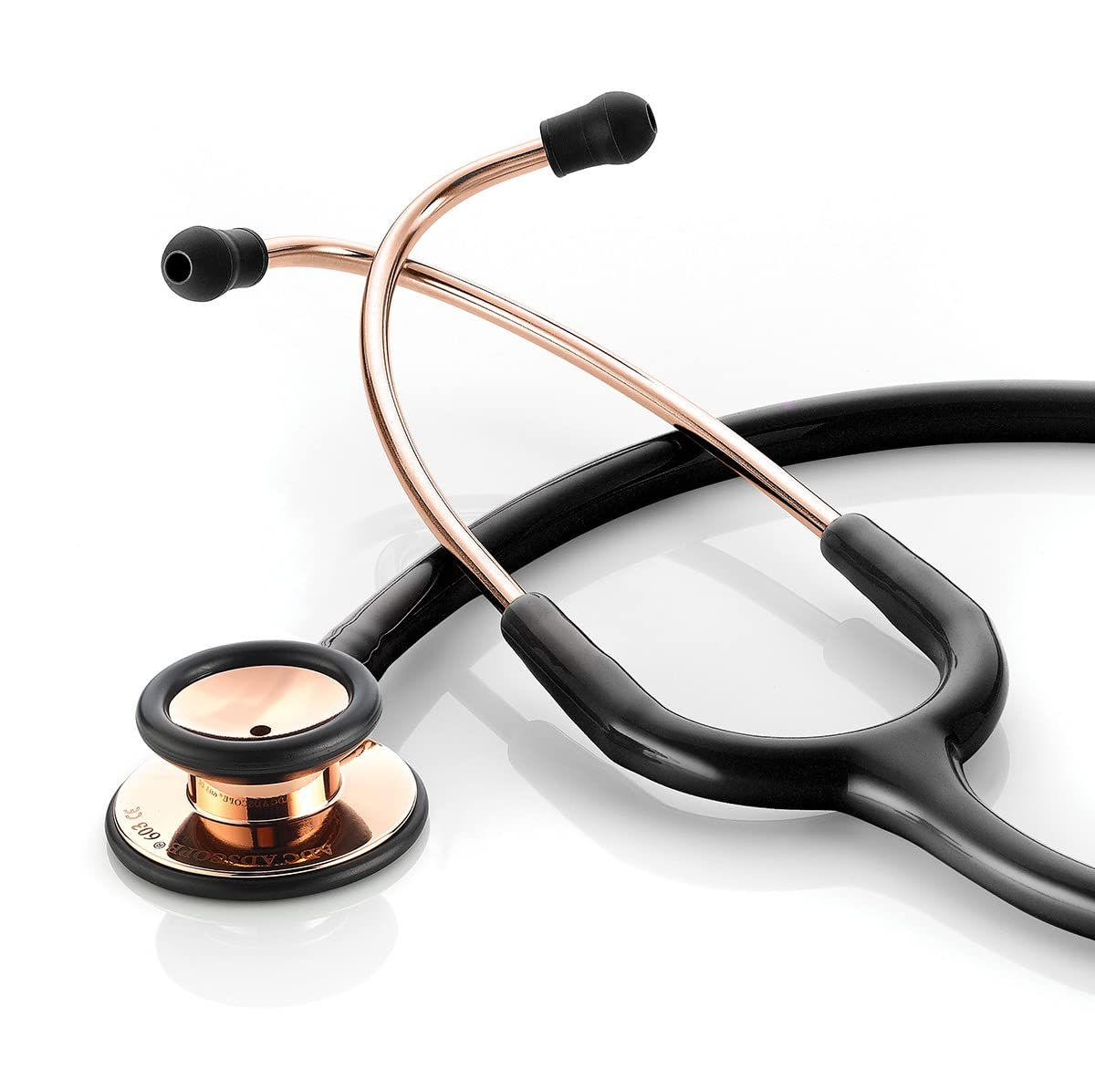 Photo 1 of ADC Adscope 603 Clinician Stethoscope with Tunable AFD Technology, 31 inch Length, Rose Gold Black