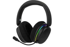 EPOMAKER X Aula G7 Pro Wireless Gaming Headset, Dual Mode BT5.3 & 2.4GHz, 7.1 Surround Sound, 80+ Hour Battery, RGB Light, with Noise Canceling Mic for PS5, PS4, Switch, PC (Black)