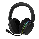 EPOMAKER X Aula G7 Pro Wireless Gaming Headset, Dual Mode BT5.3 & 2.4GHz, 7.1 Surround Sound, 80+ Hour Battery, RGB Light, with Noise Canceling Mic for PS5, PS4, Switch, PC (Black)