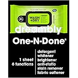 Dreambly Natural Laundry Detergent Sheets for Washer and Dryer, Organic Hypoallergenic 6-in-1 Detergent, Stain Remover, White