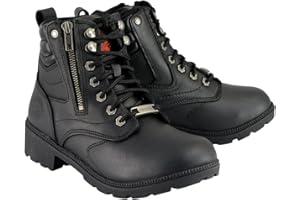 Milwaukee Leather Women's Premium Leather Lace-Up Motorcycle Rider Boots Collection MBL