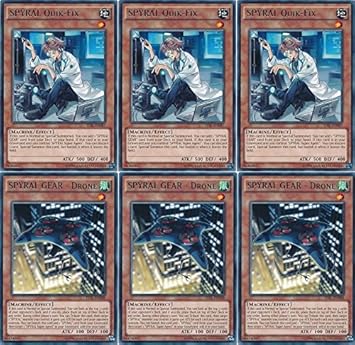 3x Tdil En087 Spyral Quik Fix Rare Unlimited 3x Tdil En0 Fusion Spyral Gear Drone Rare Unlimited Mint Yugioh Cards The Dark Illusion Unlimited Tdil Amazon Co Uk Toys Games