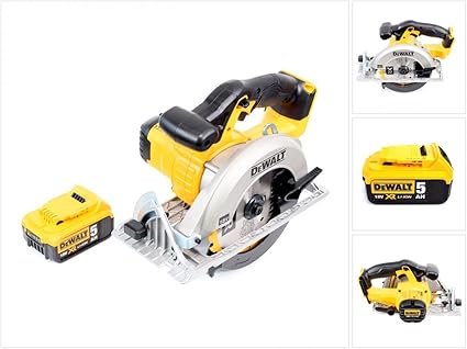 Dewalt Dcs 391 N Scie Circulaire Sans Fil 18 V 165 Mm 1 Batterie 5 0 Ah Lame De Scie Sans Chargeur Amazon Fr Bricolage