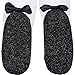 Baby Emporio-Baby Girl Sparkle Tights-Shoe Look-Satin Front Bows-Anti Slip (6-12 Months, Black-Heel Bow)