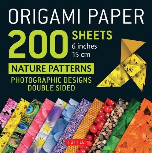 Origami paper 200 sheets nature patterns 6" (15 cm…