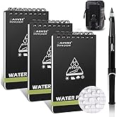 MOWEE Waterproof Notebook set of 5,3 x 5 Stone Paper Pocket Notepads,Portable All Weather Notebooks for Indoor & Field Police