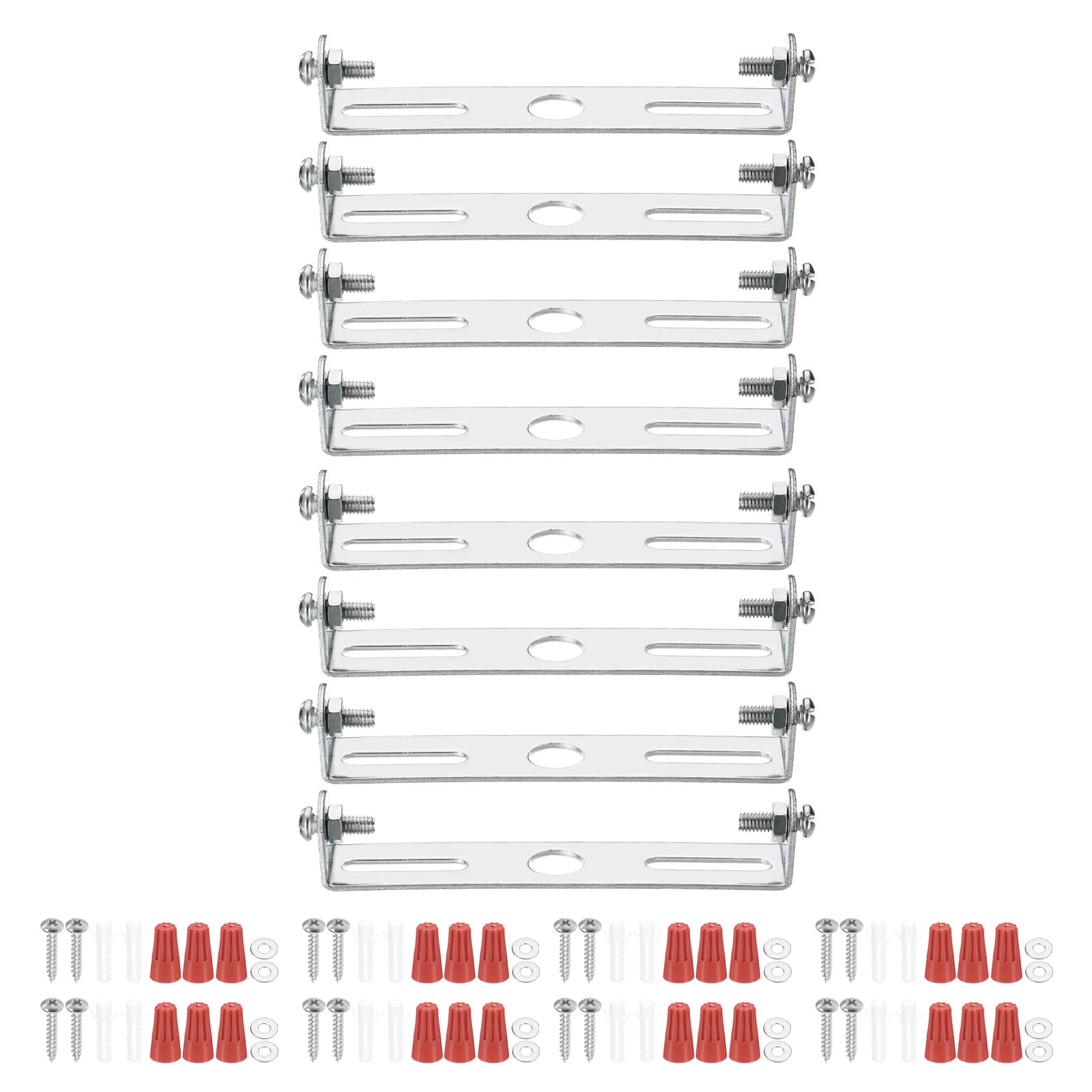 PATIKIL 90mm (3.54") Universal Light Fixture Mounting Bracket Kit, 8 Set Light Crossbar Ceiling Light Plate with Screw for Wall Light Ceiling Light Pendant Chandelier