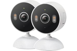 Tapo 2K 3MP Indoor/Outdoor Security Camera - Free Person/Motion/Cry Detection, Color Night Vision, IP65 Weatherproof, SD/Cloud Storage, Works w/Alexa & Google Assistant, HybridCam (2-Pack)