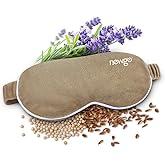 NEWGO Microwave Heated Eye Mask Soothing Relief for Dry Eyes, Heat Therapy Eye Warm Compress with Removable Cover for Stye, Blepharitis, Relaxation or Gift Choice - Brown