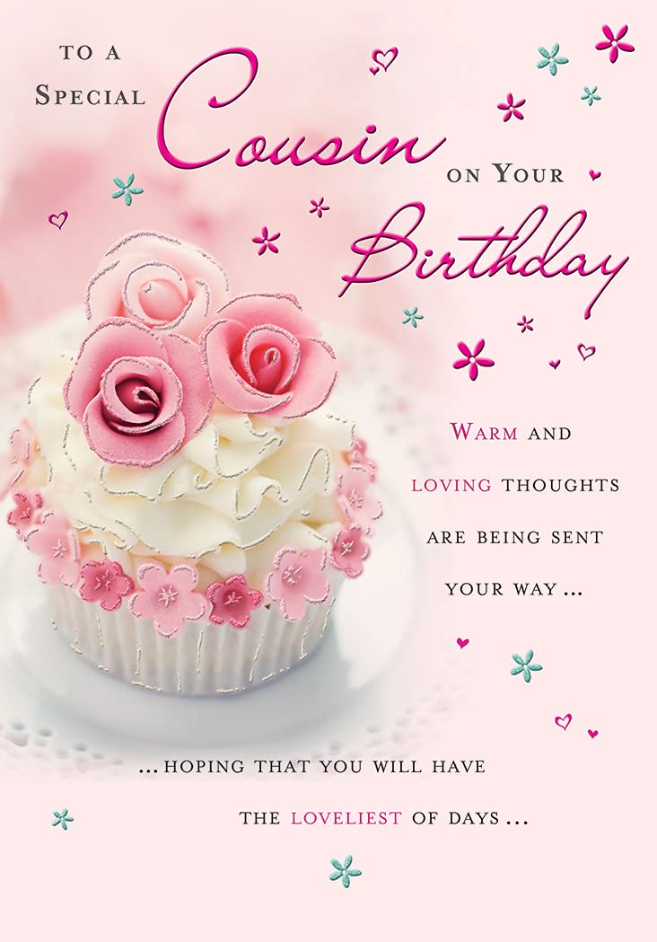 Piccadilly Greetings Traditional Birthday Card Cousin F - 7 x 5 inches