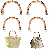 PH PandaHall 4pcs Purse Handles Plastic Bag Handles 2 Sizes U-Shape Bag Handle Replacement Handbag Handle Purse Strap with Alloy Clasp for Bag Making Shoulder Bag Crochet Bag