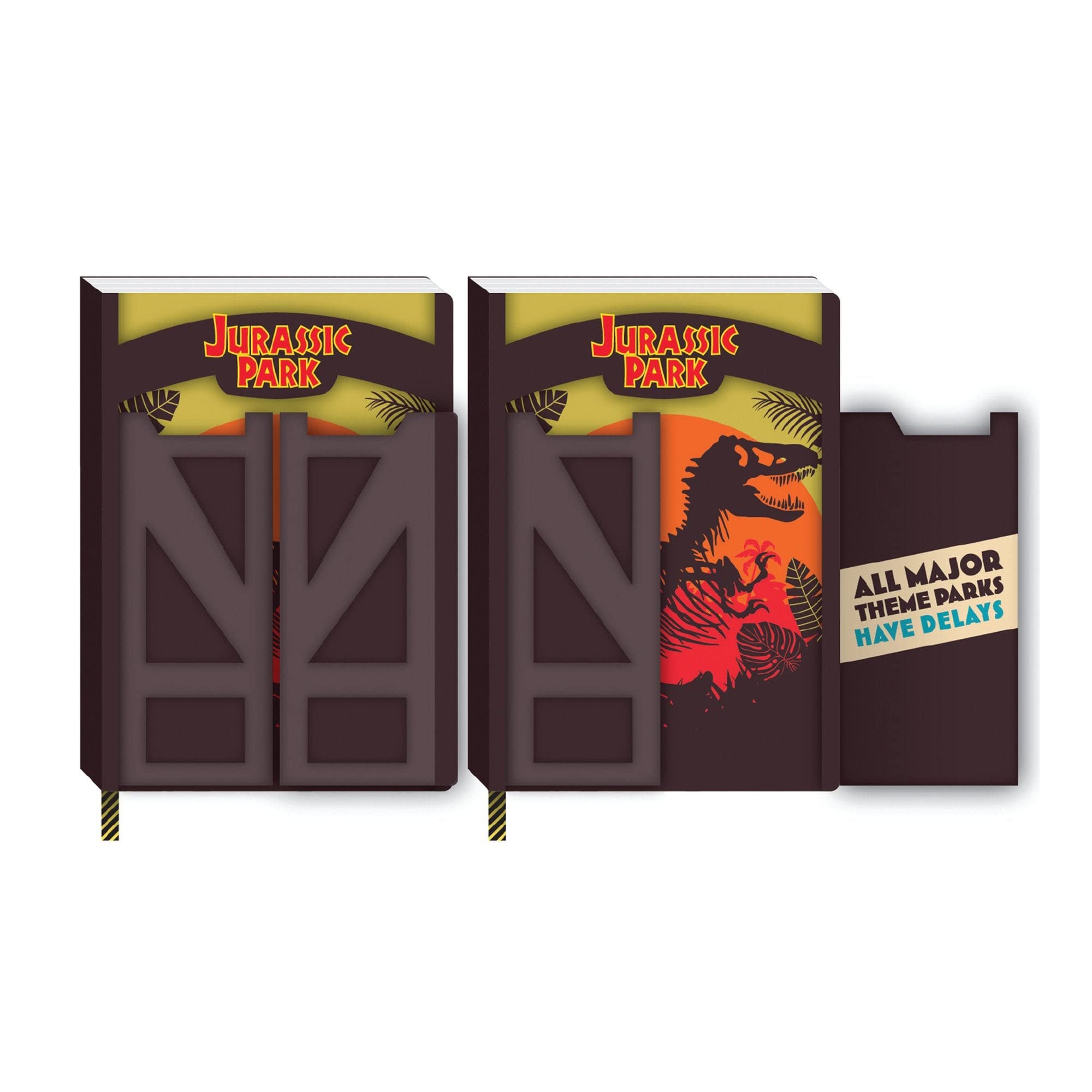 Half Moon Bay Jurassic Park A5 Notebook - Park Gates, black