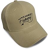 Speedy Pros Baseball Caps for Men & Women Embroidered I'd Rather Be Fishing Black Embroidery Ladies & Men Baseball Hats