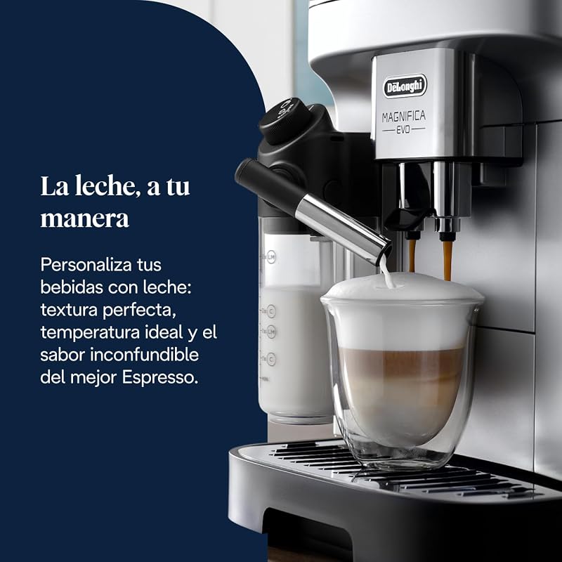 Magnifica Evo - Cafetera Superautomática 7 Bebidas Plata/Negro — foto 6 de 8