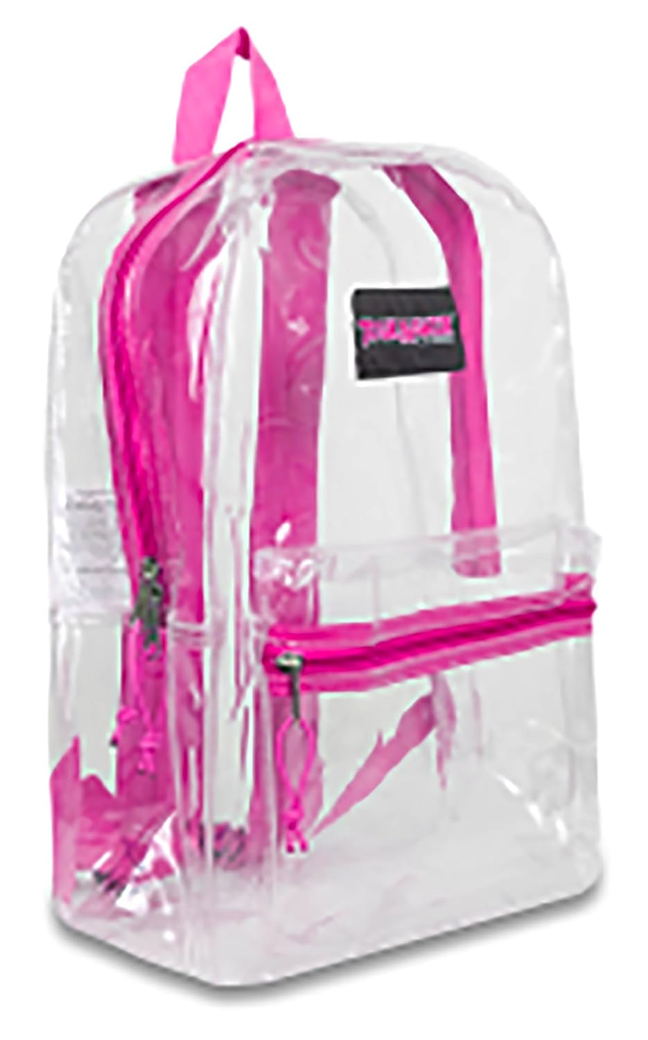 clear orange backpack