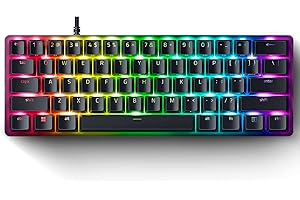 Razer Huntsman Mini (Red Switch) - Compact 60% Gaming Keyboard (Linear Optical Switches, Doubleshot PBT Keycaps, Removable USB-C Cable) QWERTY US Layout | Black