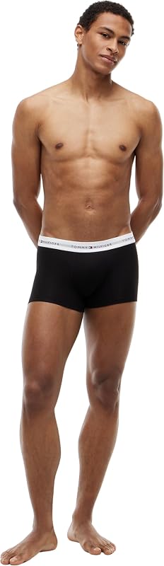 Boxers Lot de 3 Homme avec Ceinture à Motif Logo, Multicolore (Th WHT/Th WHT/Th WHT), S-M